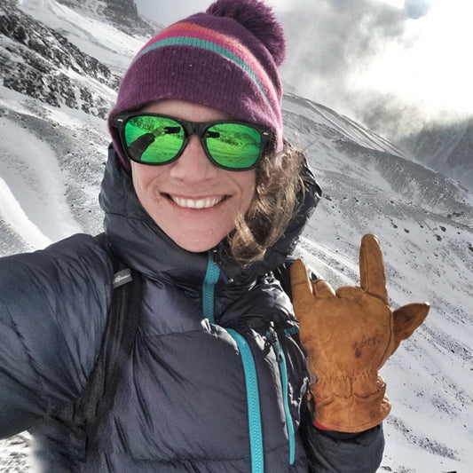 Venturing to Antarctica with Give'r gloves and sunglasses!