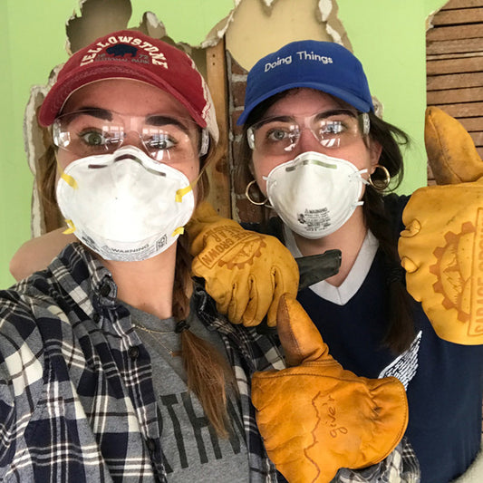 Gut & Remodel! Give'r Leather Work Gloves Help Get 'er Done!