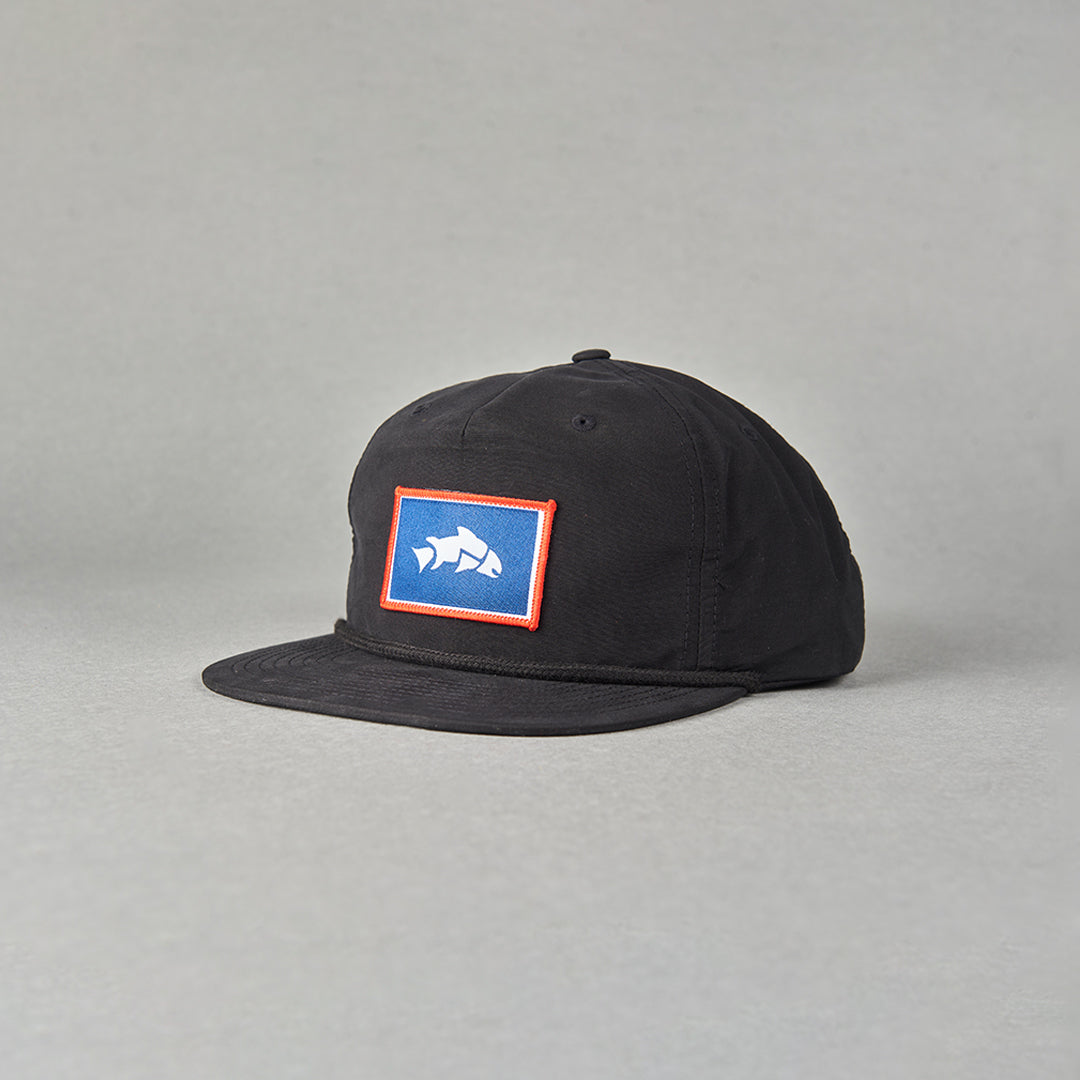 The Give’r Lightweight Skipper Hat Snapback Hat | Give’r Navy W Red Rope